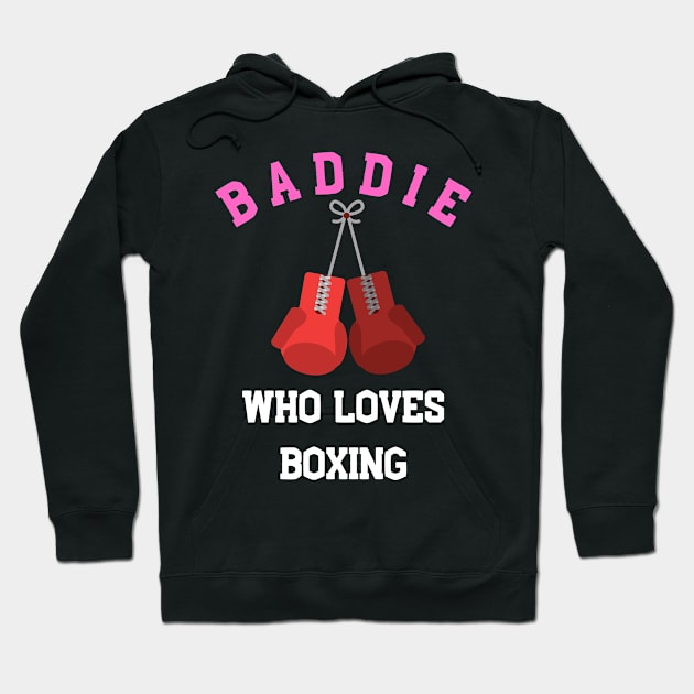 baddie who loves boxing dark Hoodie by CoffeeBeforeBoxing